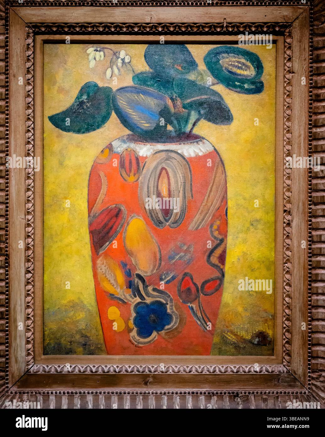 Odilon Redon peinture plante verte dans une urne, Musée d'Orsay, Paris, France Banque D'Images