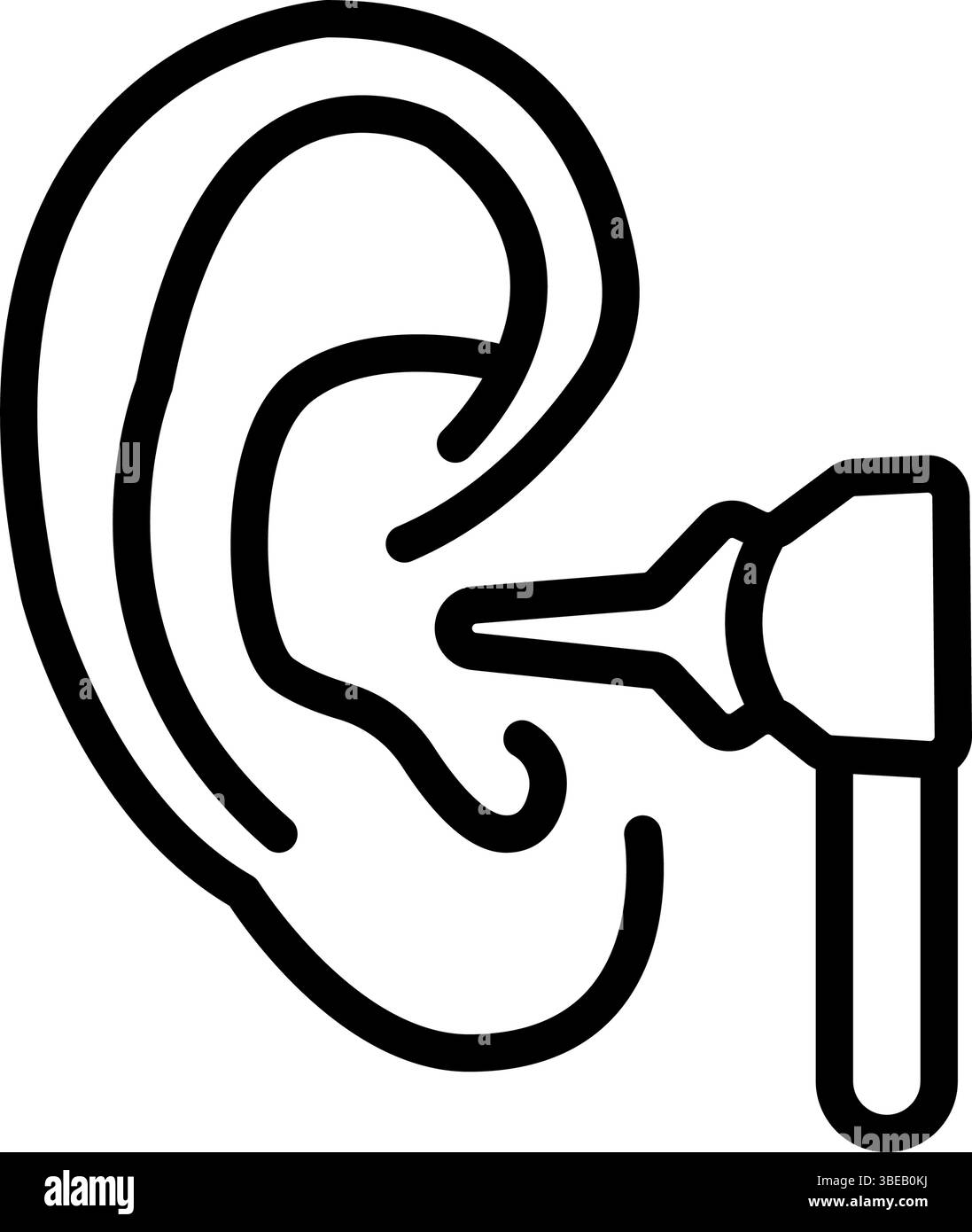 Icône otoscope. Illustration vectorielle linéaire de la collection hospitalière. Vecteur d'icône d'otoscope de contour. Symbole simple pour une utilisation sur le Web et les applications mobiles, logo, Illustration de Vecteur