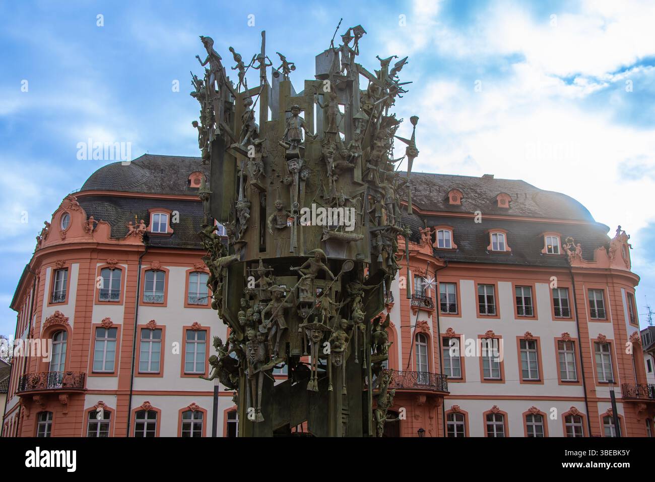 La fontaine du carnaval de Mayence sur Schillerplatz Banque D'Images
