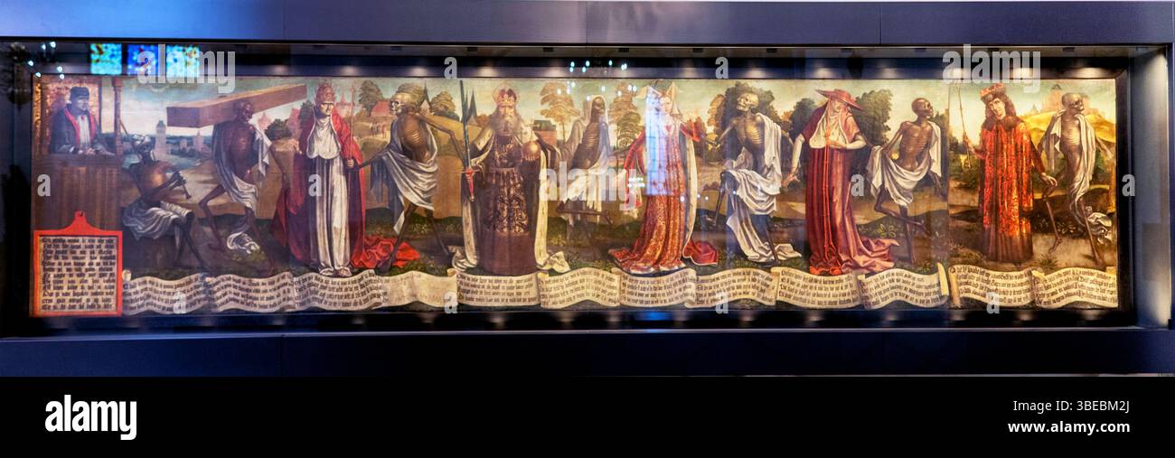 La peinture de Bernt Notke la danse macabre (la danse de la mort). Église Saint-Nicolas Tallinn Estonie Banque D'Images