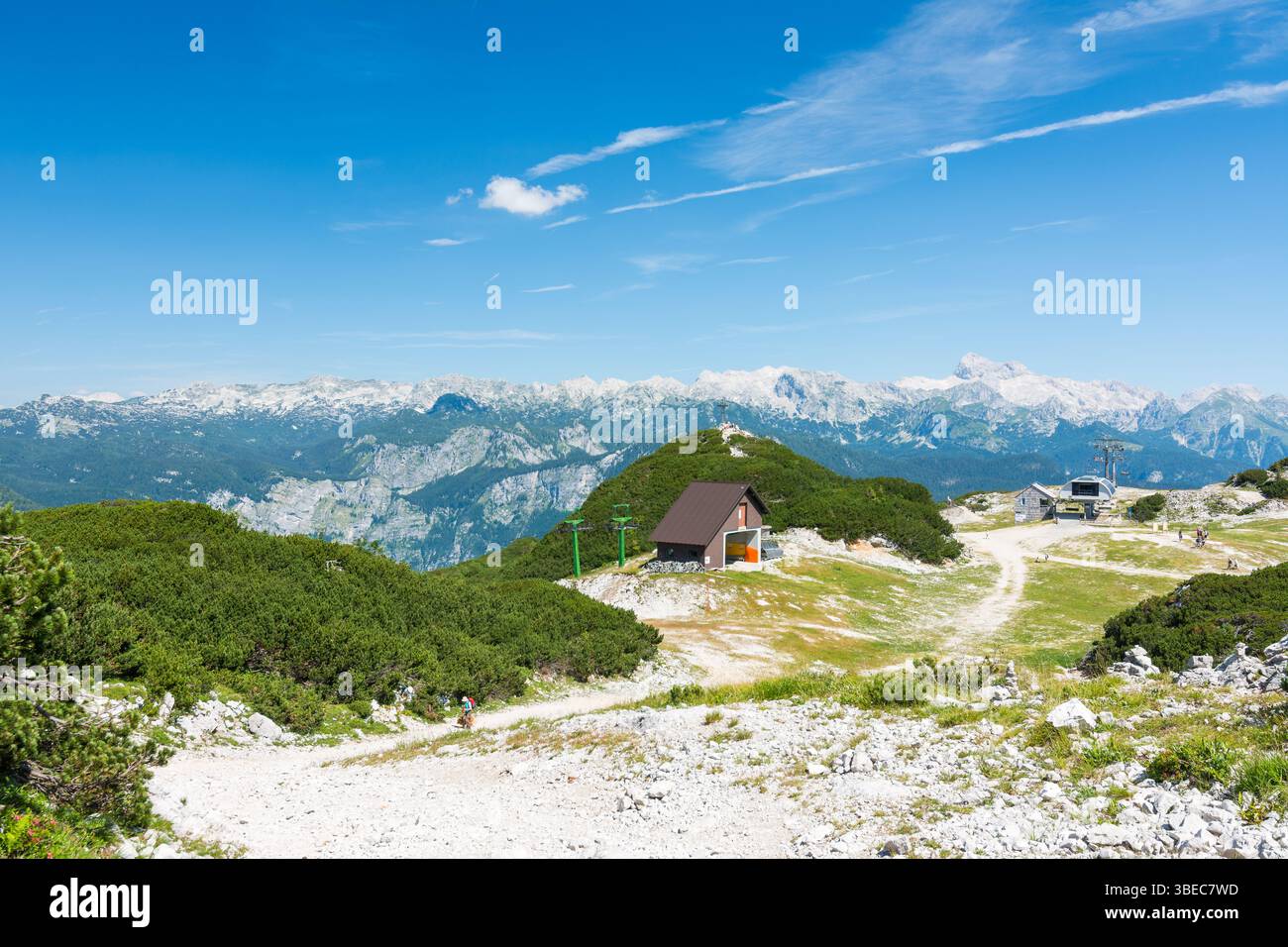 Paysage de la montagne de Slovénie dans le parc national du Triglav. Triglav est la plus grande montagne de Slovénie. Photo de Vogel. Banque D'Images