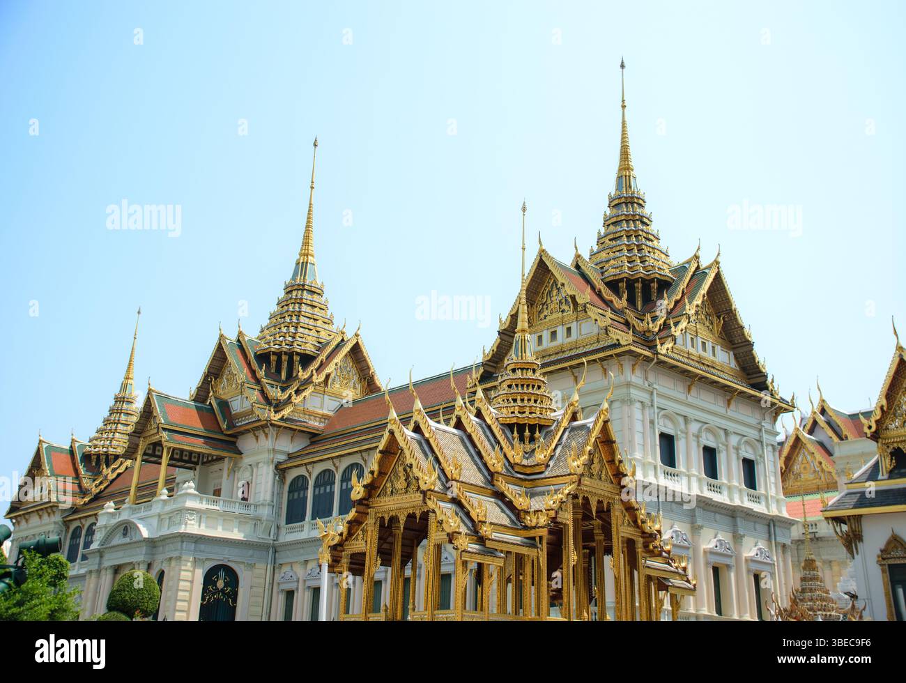 Temple du Bouddha d'Émeraude et Grand Palais Bangkok, Thaïlande Banque D'Images