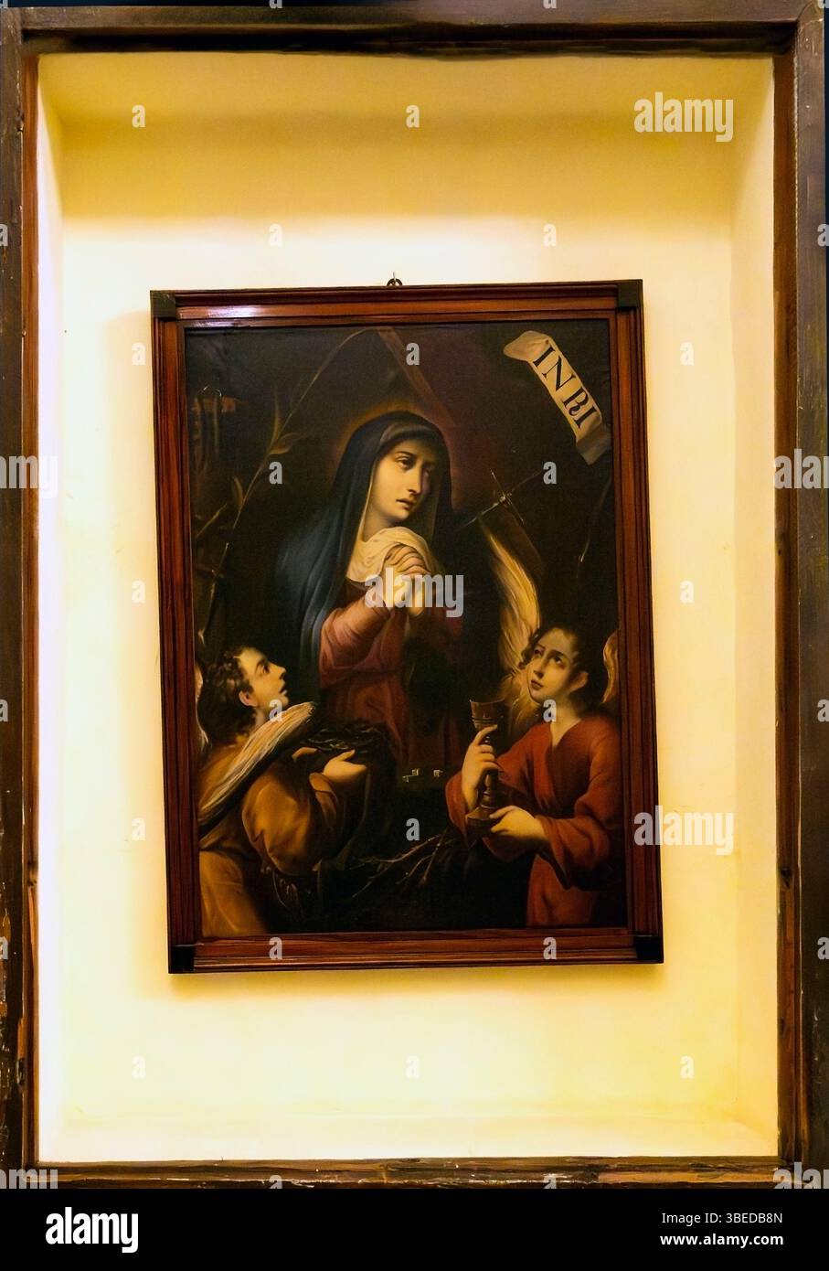 Notre-Dame des douleurs par Juan Correa dans le Sagrario Metropolitano à côté de la cathédrale métropolitaine, Mexico, Mexique Banque D'Images