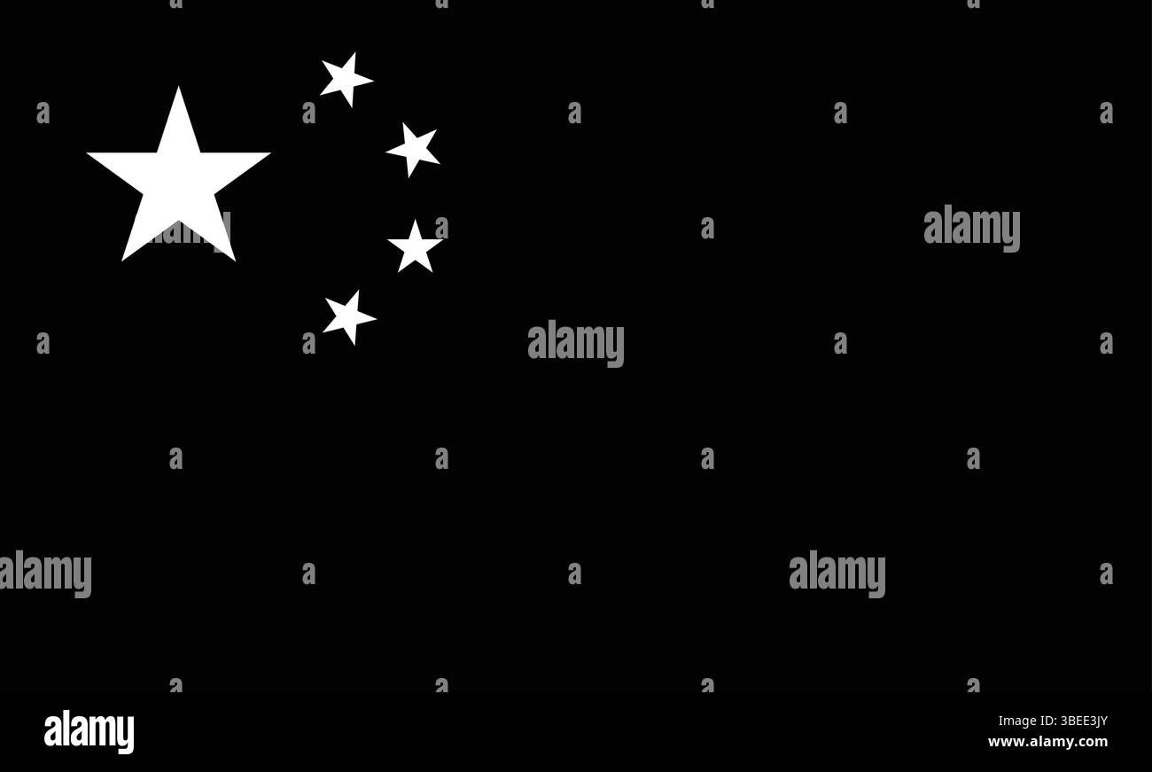 Silhouette de vecteur de drapeau de la République de Chine. Illustration du drapeau national Illustration de Vecteur