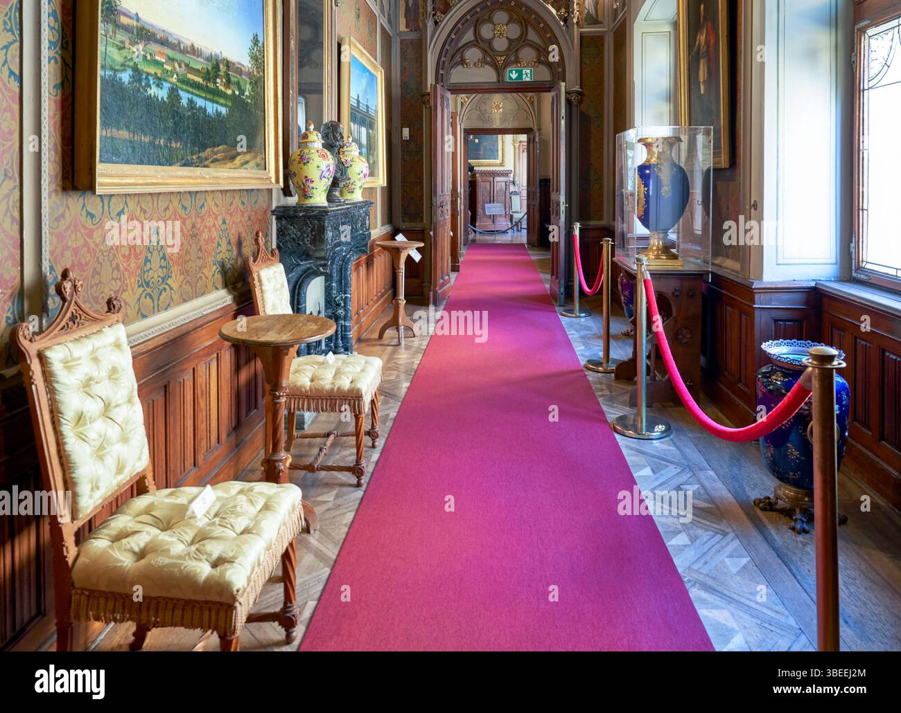Intérieur impressionnant du château de Hohenzollern. Hechingen, Allemagne Banque D'Images