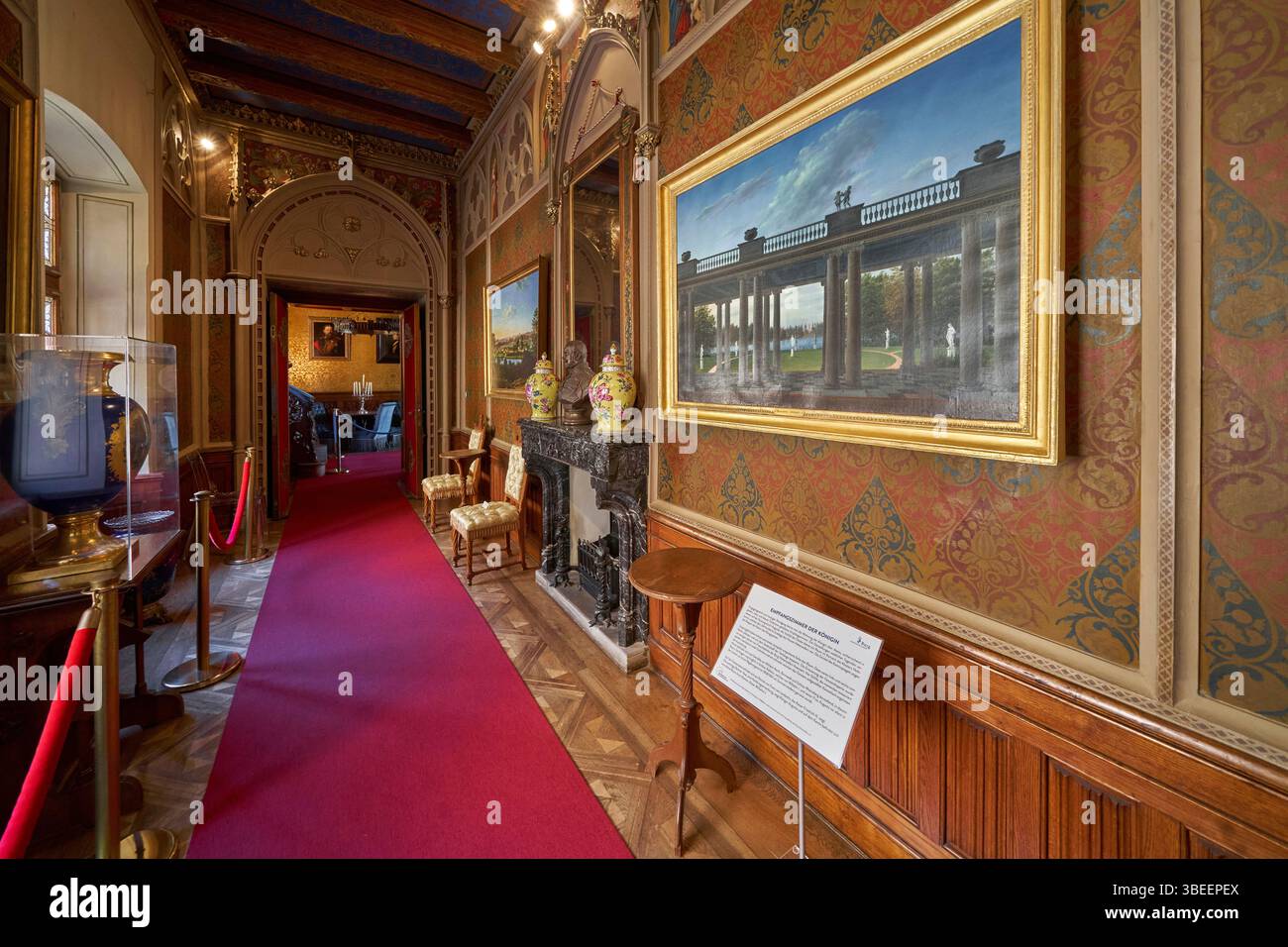 Intérieur impressionnant du château de Hohenzollern. Hechingen, Allemagne Banque D'Images