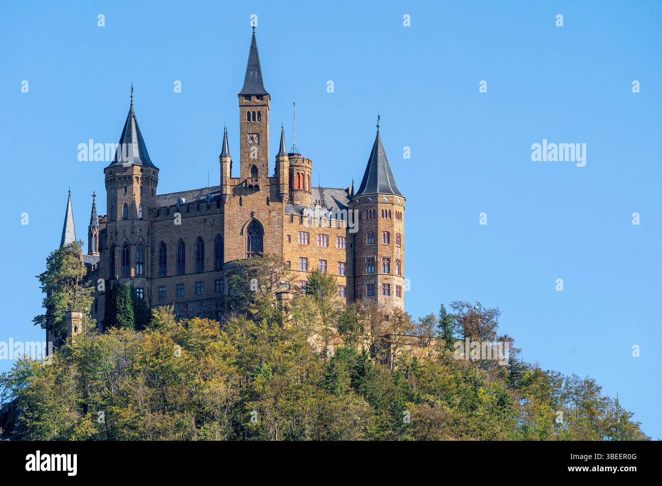 Vue sur le château de Hohenzollern, Allemagne Banque D'Images