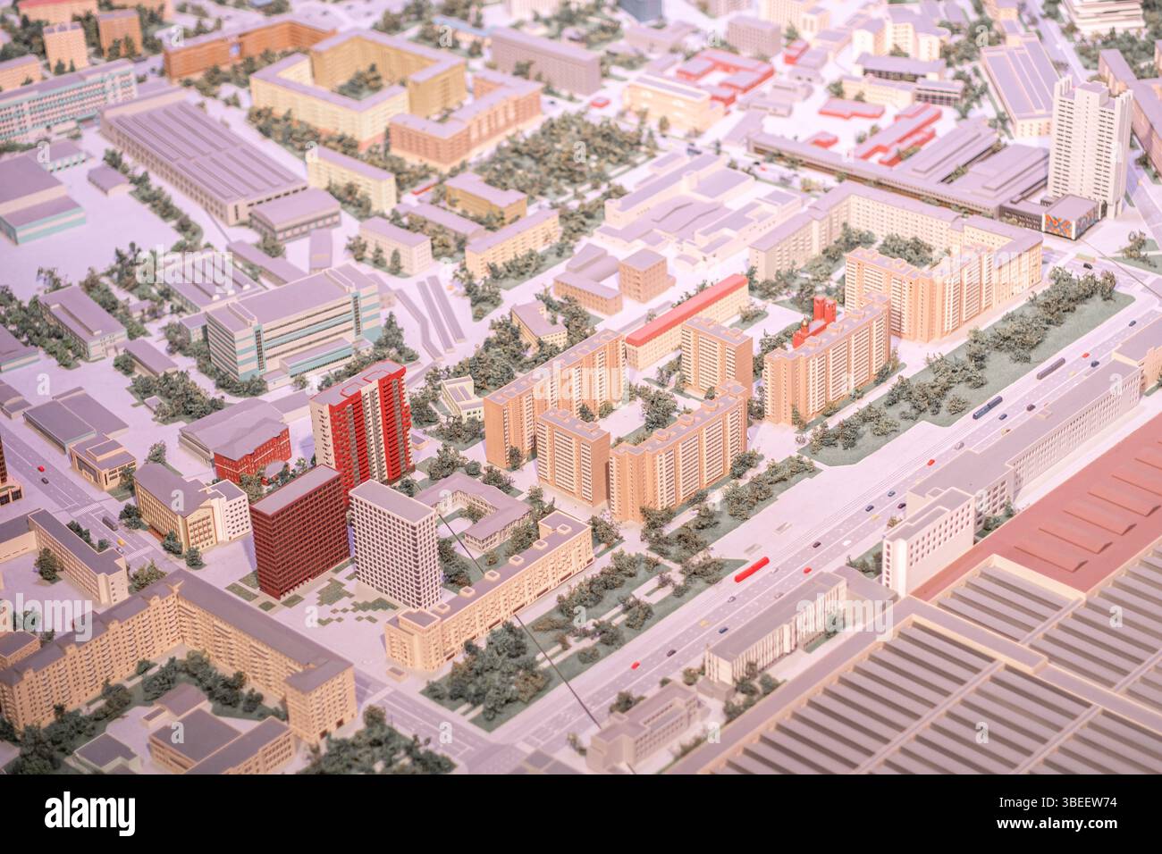 Modèle miniature présentant l'architecture détaillée et la disposition du paysage urbain Moscows Banque D'Images