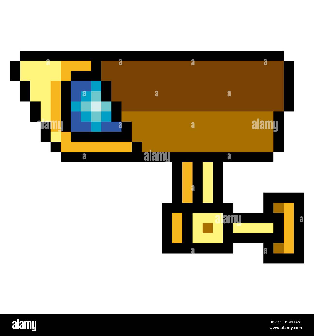 Caméra de sécurité dans le style pixel art Illustration de Vecteur
