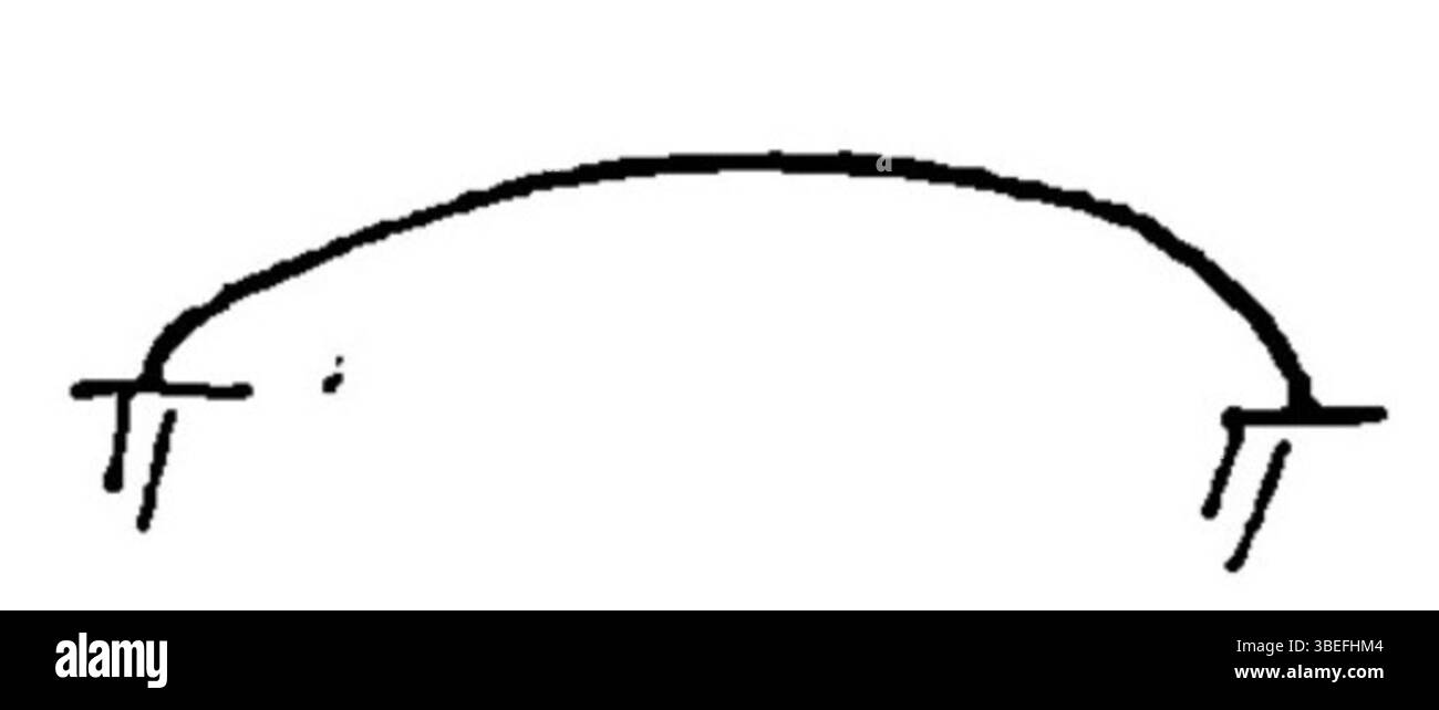 Cette page tirée du *voyage dans le midi de la France* de Stendhal présente un croquis d'un détail architectural de l'ancienne cathédrale de la Major à Marseille. Il illustre les observations de Stendhal lors de ses voyages dans le sud de la France en 1838. Banque D'Images