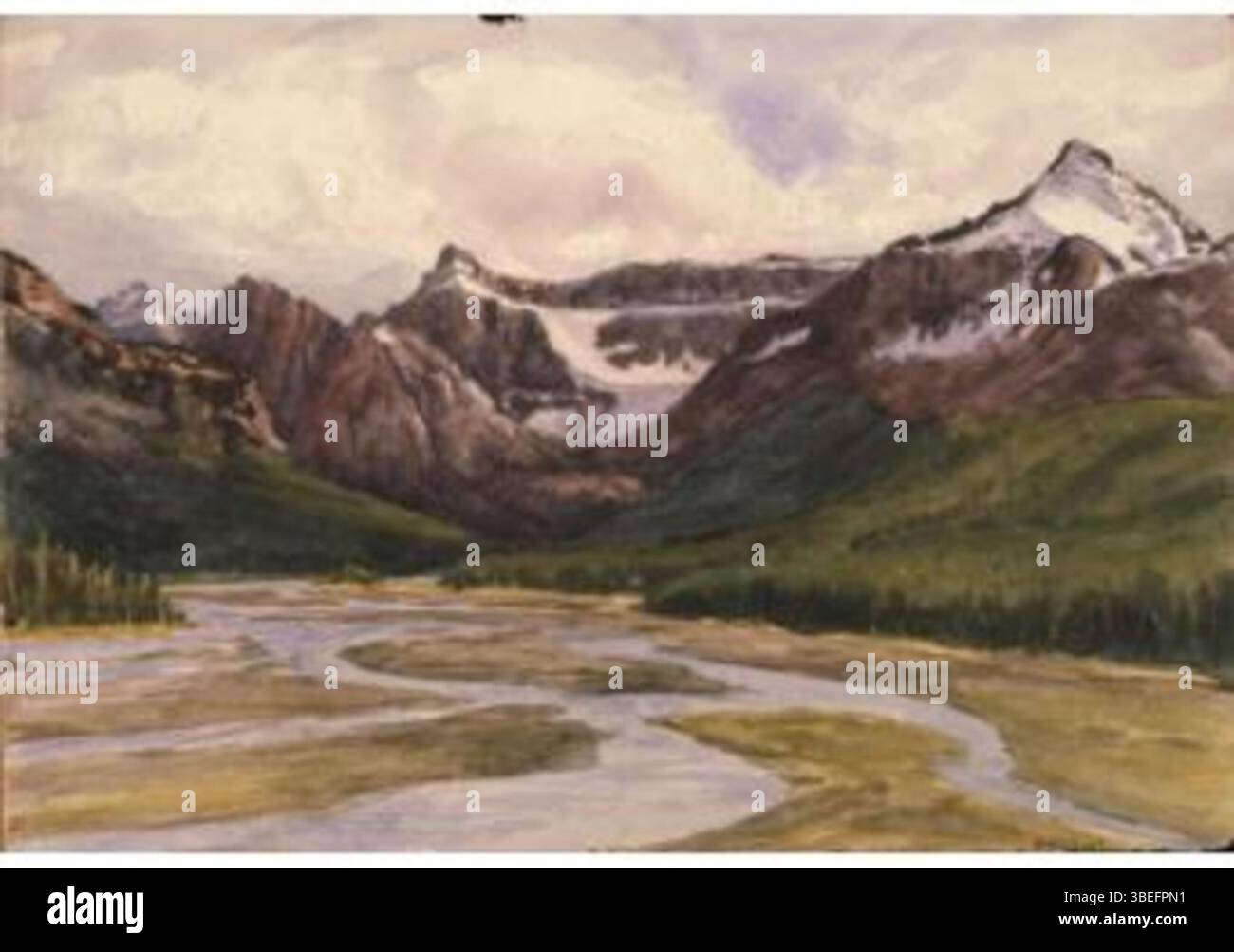 *Up the Saskatchewan* d'Arthur Philemon Coleman présente un paysage saisissant de la rivière Saskatchewan, illustrant le débit de la rivière et le paysage naturel environnant. La composition souligne la sérénité et l'immensité de la nature sauvage canadienne. Banque D'Images *Up the Saskatchewan* d'Arthur Philemon Coleman présente un paysage saisissant de la rivière Saskatchewan, illustrant le débit de la rivière et le paysage naturel environnant. La composition souligne la sérénité et l'immensité de la nature sauvage canadienne. Banque D'Images