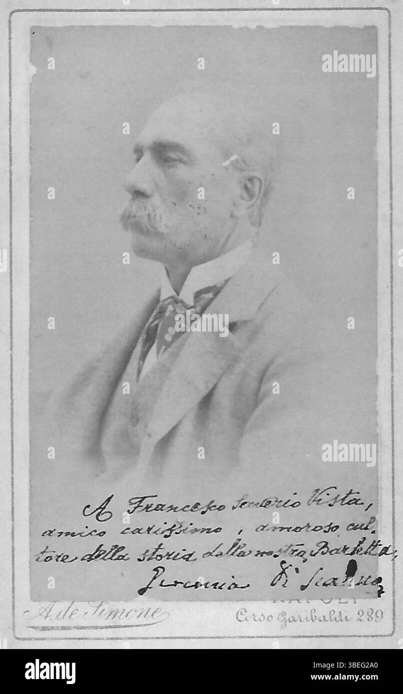 Une photographie de Geremia Discanno, prise peu avant sa mort en 1907, offrant une représentation poignante du sujet dans les dernières années de sa vie. Banque D'Images