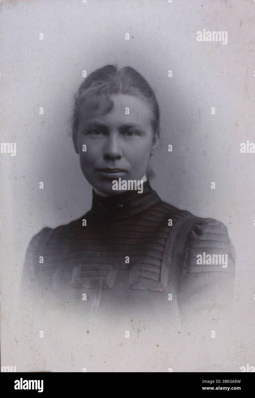 Photographie de 1888 à 1913 représentant les philologues et lexicographes danois Margrethe Thiele (1868-1928) et Frederik Riise (1863-1933), figures importantes de la langue danoise. Banque D'Images