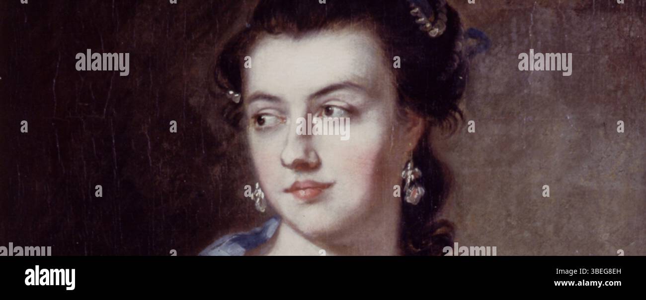 Portrait de Maria Theresia Borrekens (1728-1797), peint par Philippe Joseph Tassaert en 1797, capturant la ressemblance de la noble belge à la fin du XVIIIe siècle. Banque D'Images