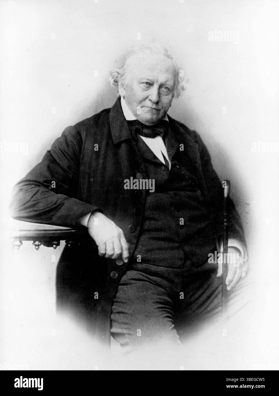 Reproduction en noir et blanc d'une photographie représentant Carl Gustav Jung, réalisée entre 1850 et 1864. Le portrait capture l'image primitive du célèbre psychiatre et psychanalyste suisse. Banque D'Images