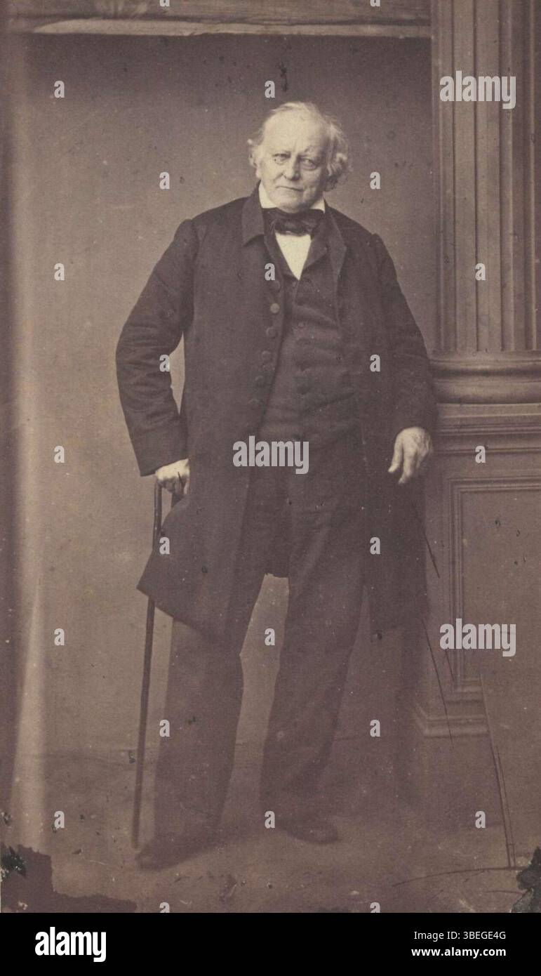 Photographie en noir et blanc de Carl Gustav Jung montée sur carton, prise entre 1844 et 1864. La photographie fournit un premier enregistrement visuel de la vie et de l'œuvre de Jung. Banque D'Images