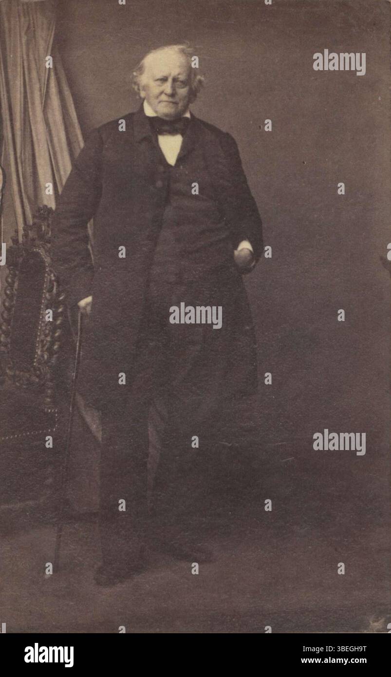 Photographie de Carl Gustav Jung, réalisée entre 1844 et 1864, en noir et blanc. L'image capture la représentation visuelle précoce du psychiatre renommé. Banque D'Images