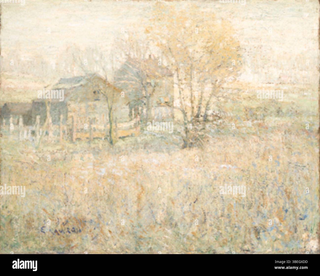 Le printemps d'Ernest Lawson (1873-1939) capture l'essence vibrante de la saison. À travers des pinceaux audacieux et des couleurs riches, Lawson évoque le renouveau et la beauté du printemps dans un cadre naturel. Banque D'Images