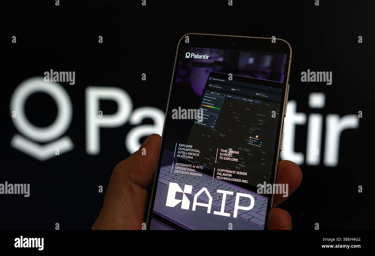 Palantir technologies. L'analyse Big Data au service de l'intelligence gouvernementale et de l'entreprise Banque D'Images