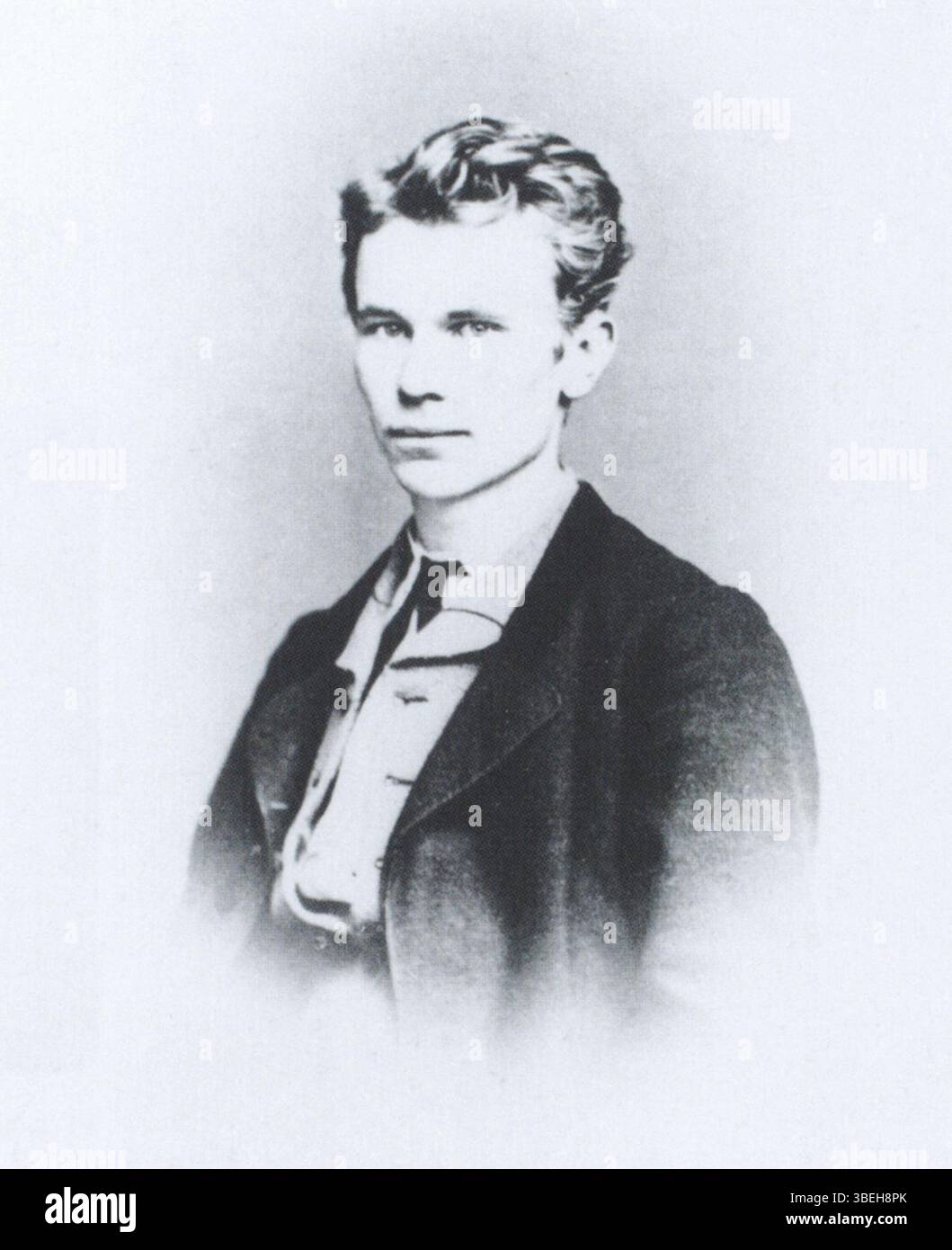 Cette photographie de la fin des années 1860 montre Michael Ancher, prise par Jacob Gilbert Møller. Møller a établi son entreprise à Ebeltoft en 1867, et Ancher a travaillé chez Kalø Gods pendant cette période. Banque D'Images