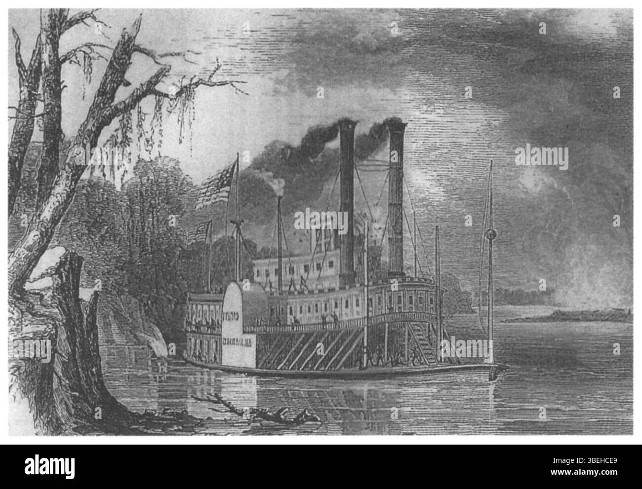 Le 'Henry von Phul' est représenté échoué dans les basses eaux vers 1900. Cette image illustre un navire pendant une période de marée basse ou de conditions d'eau peu profonde, importante pour l'histoire maritime. Banque D'Images