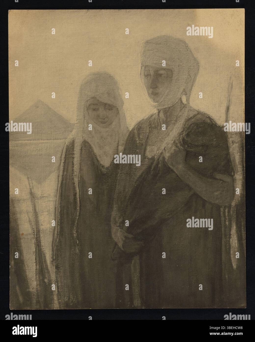 « La cachette de Moïse » est une peinture de Henry Ossawa Tanner, créée vers 1908. Il représente l'histoire biblique de Moïse étant caché parmi les bulrushs. Tanner a créé de multiples œuvres sur ce thème, reflétant son accent sur les sujets religieux et afro-américains. Banque D'Images