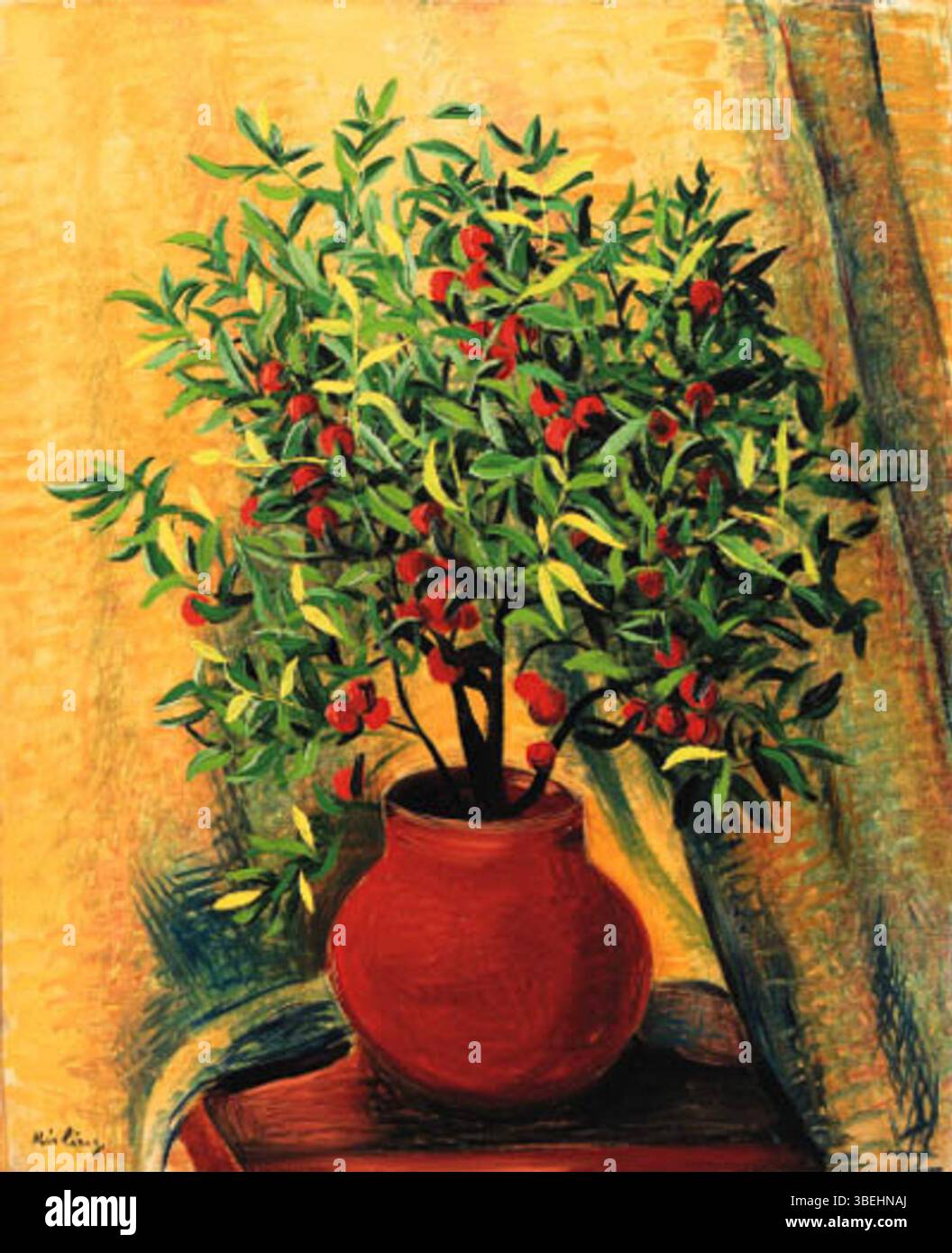 'Vase de fleurs' (1944) de Moïse Kisling présente un arrangement saisissant de fleurs dans un vase. La peinture est une exploration vivante de la couleur et de la forme, mettant en valeur le style distinctif de Kisling et son intérêt pour capturer la beauté simple à travers des compositions complexes. Banque D'Images 'Vase de fleurs' (1944) de Moïse Kisling présente un arrangement saisissant de fleurs dans un vase. La peinture est une exploration vivante de la couleur et de la forme, mettant en valeur le style distinctif de Kisling et son intérêt pour capturer la beauté simple à travers des compositions complexes. Banque D'Images