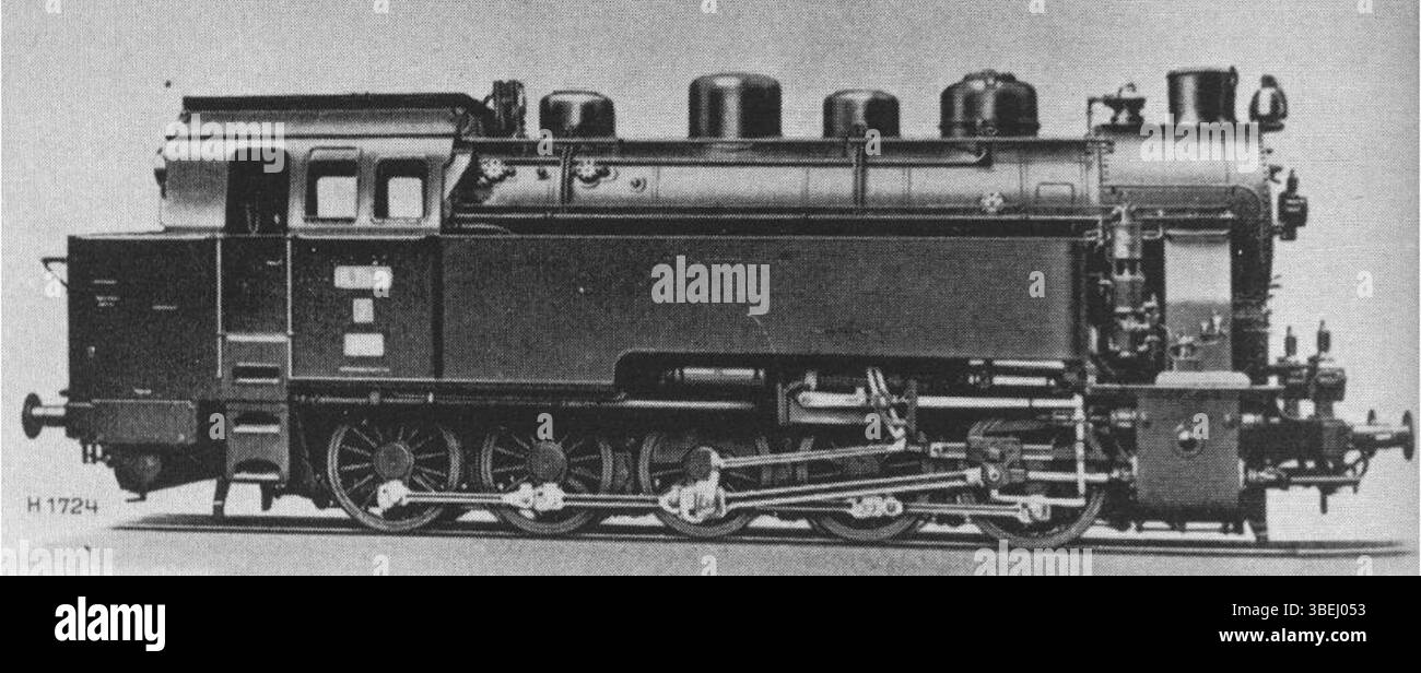 La photographie de 1928 de la locomotive Werk E h2 à l'usine August Thyssen, capturée par Hanomag, illustre la puissance industrielle de l'Allemagne au début du XXe siècle et met en valeur les machines utilisées dans la fabrication. Banque D'Images