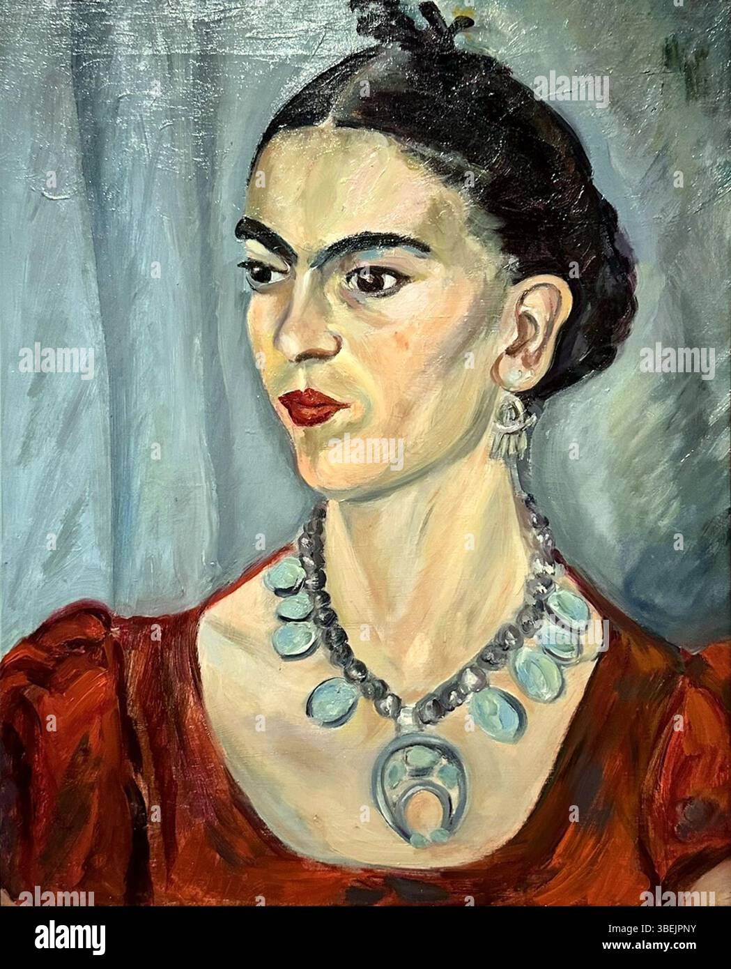 Ce portrait de Frida Kahlo réalisé en 1933 par l'artiste Magda Pach est exposé au Smithsonian American Art Museum. La peinture capture l'essence de la personnalité emblématique de Kahlo. Banque D'Images