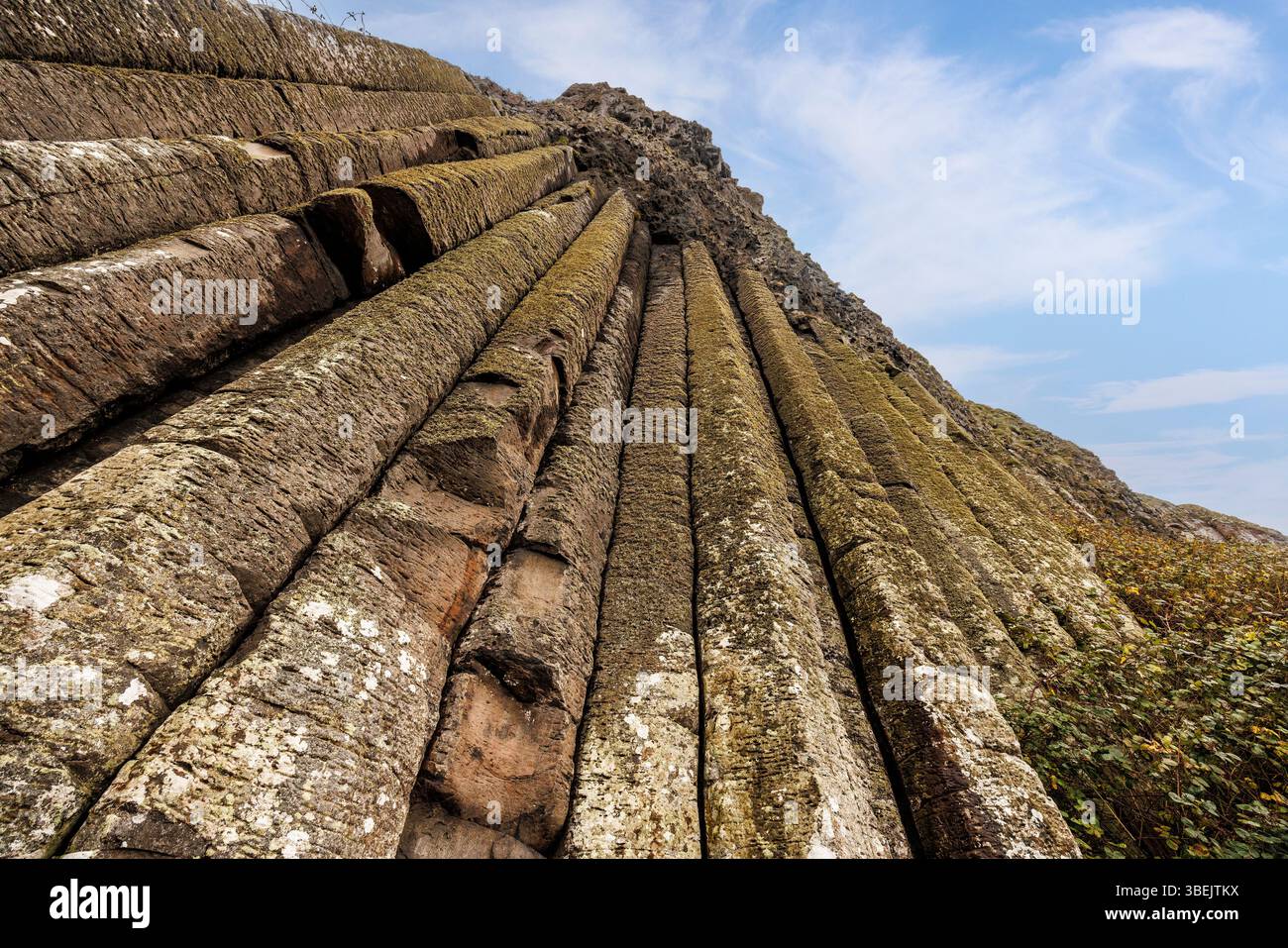 L'orgue, chaussée des géants, Co. Antrim, Irlande Banque D'Images
