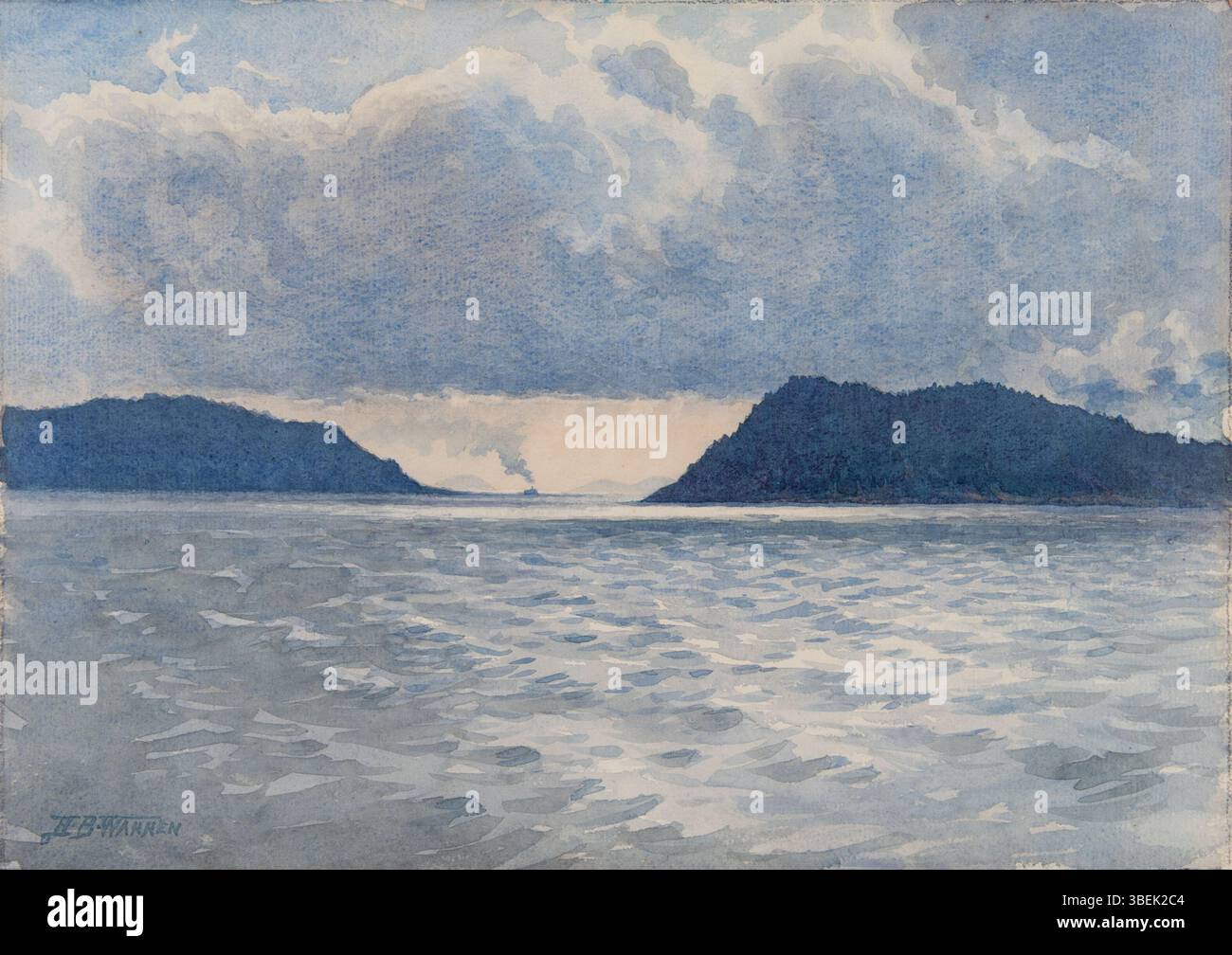 L'aquarelle de Harold Broadfield Warren de 1899 intitulée « Seascape » capture la beauté calme de l'océan. L'œuvre fait partie de la collection Morton et Marie Bradley Memorial au Eskenazi Museum of Art de l'Université de l'Indiana. Banque D'Images L'aquarelle de Harold Broadfield Warren de 1899 intitulée « Seascape » capture la beauté calme de l'océan. L'œuvre fait partie de la collection Morton et Marie Bradley Memorial au Eskenazi Museum of Art de l'Université de l'Indiana. Banque D'Images
