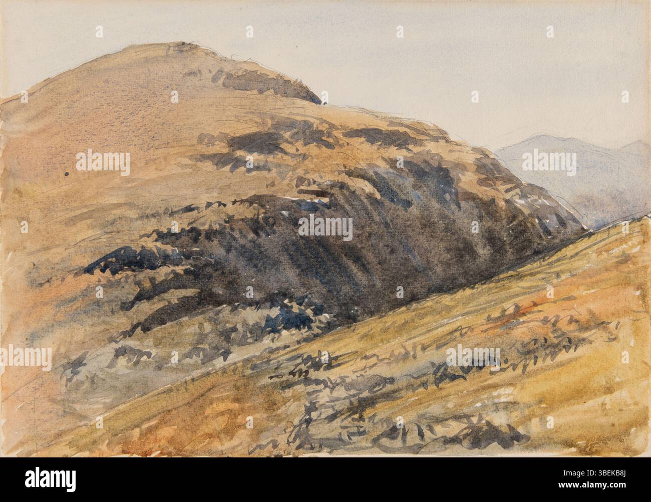 Cette aquarelle non datée de Harold Broadfield Warren présente un paysage anglais pittoresque, capturant la beauté naturelle de la campagne au XIXe siècle. Mesurant 10 x 14 pouces, il fait partie de la Morton and Marie Bradley Memorial Collection au Eskenazi Museum of Art, Université de l'Indiana. Banque D'Images Cette aquarelle non datée de Harold Broadfield Warren présente un paysage anglais pittoresque, capturant la beauté naturelle de la campagne au XIXe siècle. Mesurant 10 x 14 pouces, il fait partie de la Morton and Marie Bradley Memorial Collection au Eskenazi Museum of Art, Université de l'Indiana. Banque D'Images