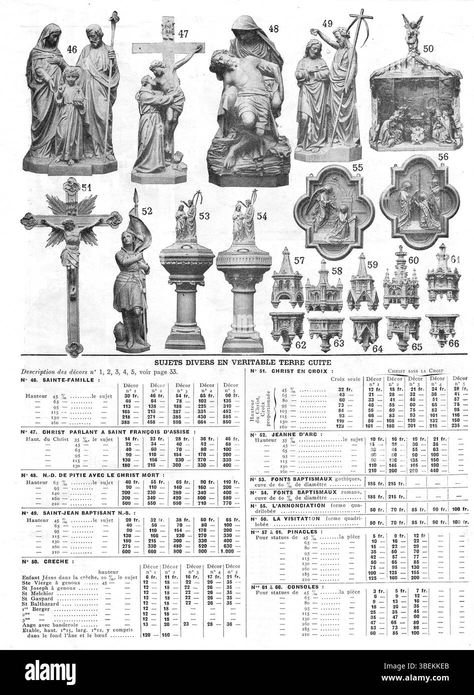 Page 35 de l'édition 1914 de l'œuvre de V. Tête, possiblement liée à la statuaire religieuse ou à l'art de la Sainterie. Banque D'Images