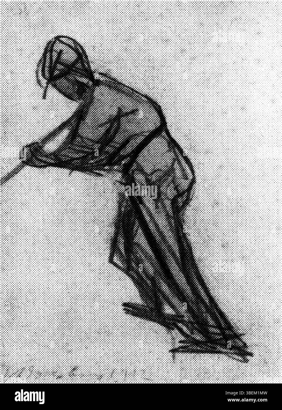 L'œuvre de Theo van Doesburg de 1912, « A Man Punting », capture le mouvement et le rythme d'un homme naviguant sur un bateau avec un punt. Cette peinture est un exemple des premières œuvres de van Doesburg avant qu'il n'embrasse pleinement le mouvement de Stijl, montrant son intérêt pour la composition dynamique. Banque D'Images