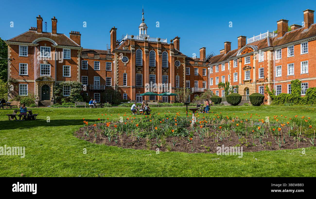 Vue de Lady Margaret Hall College quad, Université d'Oxford, Angleterre, Royaume-Uni Banque D'Images