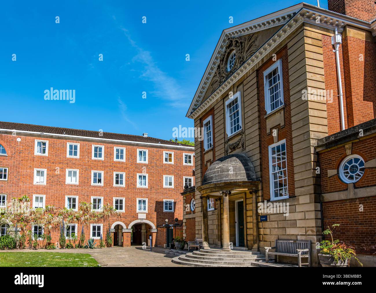 Vue de Lady Margaret Hall College quad, Université d'Oxford, Angleterre, Royaume-Uni Banque D'Images