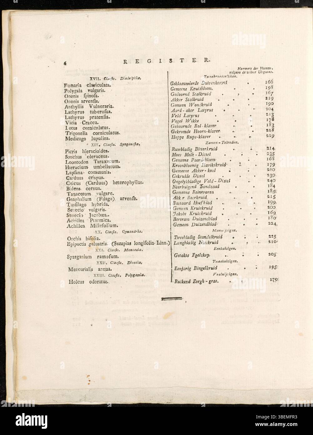 Cette page de *Flora Batava* présente des espèces végétales supplémentaires du volume 3, compilées par Jan Kops en 1814. Il fait partie de son catalogue botanique complet, détaillant les caractéristiques et la classification des plantes. Banque D'Images