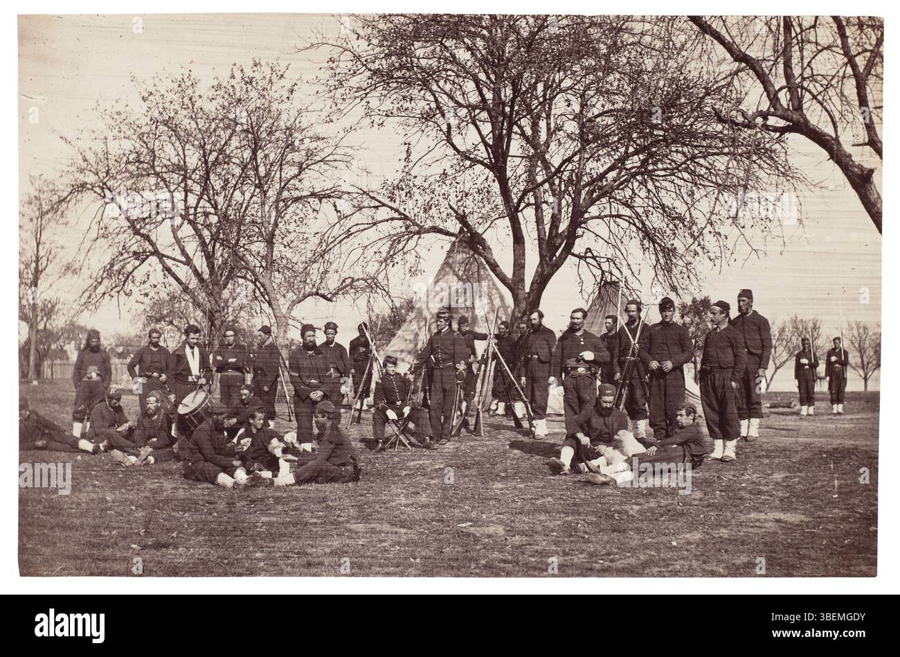 CDV Militaire Jeune Zouave Soldat - Photo Ancienne Albuminé Boyer Alger 1862