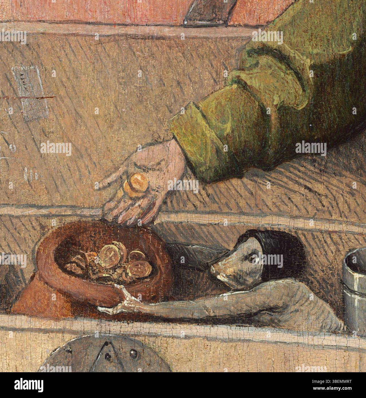 Peinture ; huile sur panneau ; total : 93 x 31 cm (36 5/8 x 12 3/16 po.) encadré : 105,9 x 43,5 x 5,4 cm (41 11/16 x 17 1/8 x 2 1/8 po) ; Banque D'Images