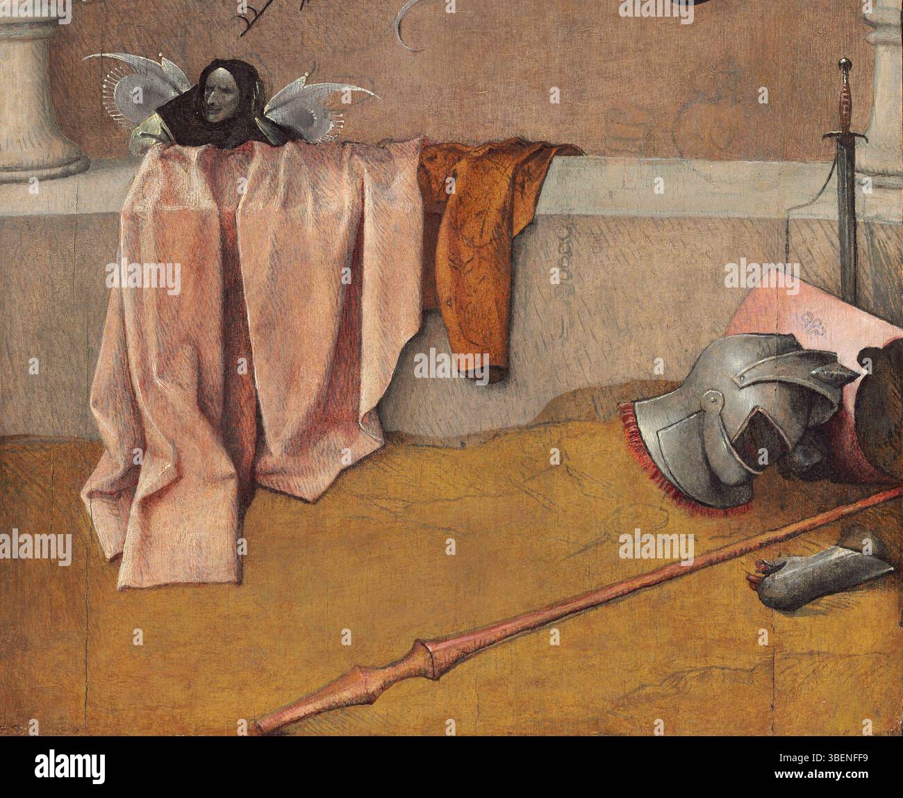 Peinture ; huile sur panneau ; total : 93 x 31 cm (36 5/8 x 12 3/16 po.) encadré : 105,9 x 43,5 x 5,4 cm (41 11/16 x 17 1/8 x 2 1/8 po) ; Banque D'Images