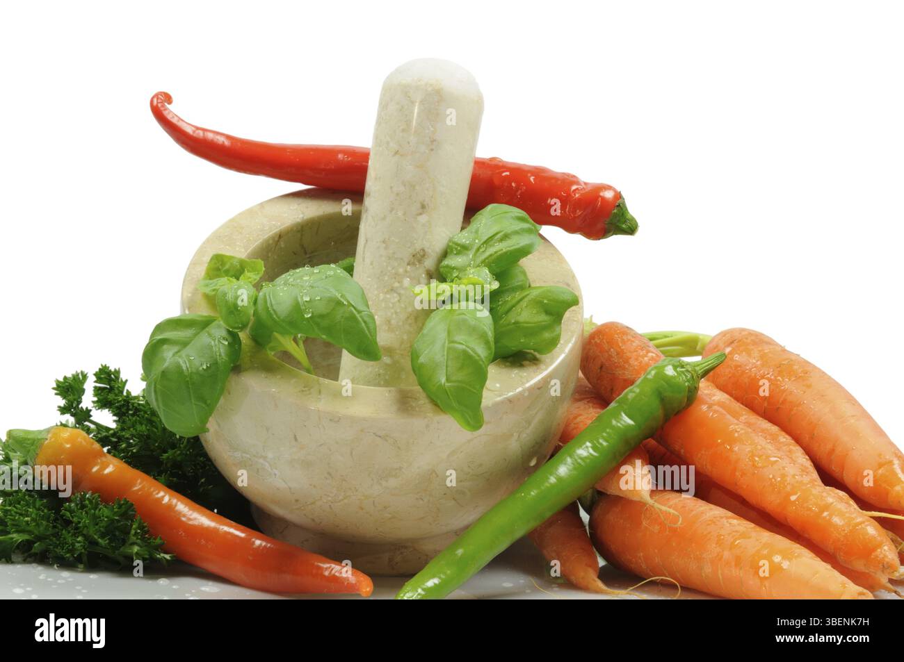 Pilon et mortier (pistillum et mortarium) Banque D'Images