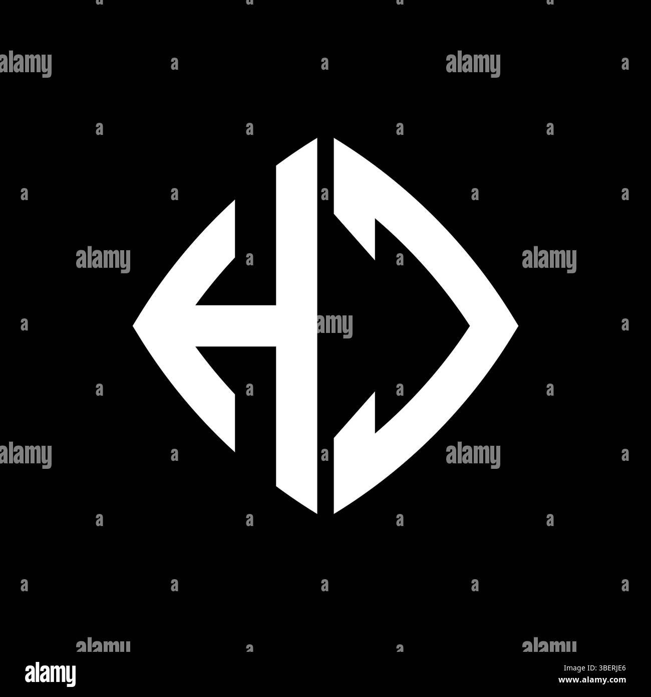 Logo HB monogramme initial avec design de style arrondi rectangulaire moderne géométrique en arrière-plan isolé, logo de style de forme géométrique minimaliste. Illustration de Vecteur