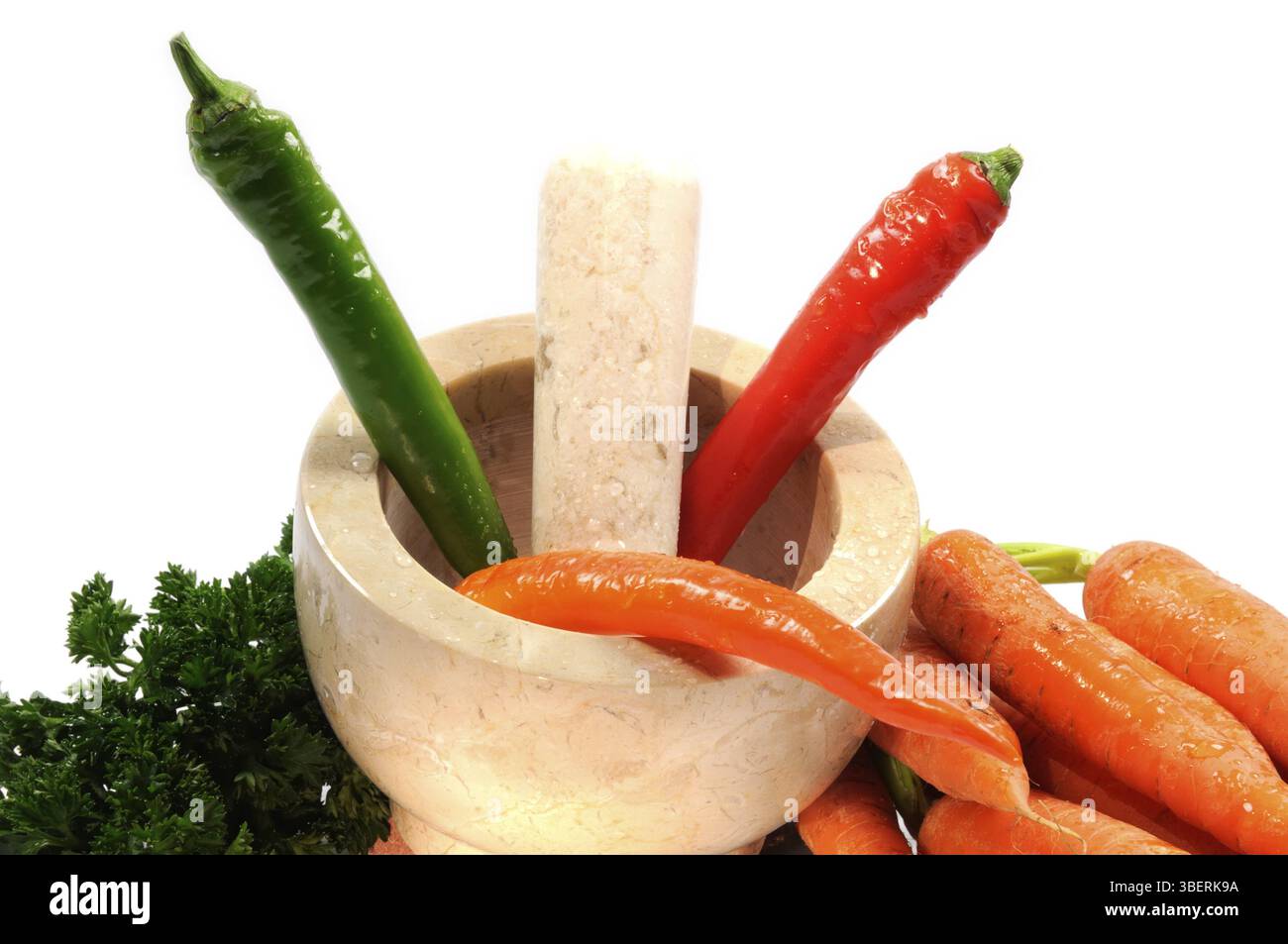 Pilon et mortier (pistillum et mortarium) Banque D'Images