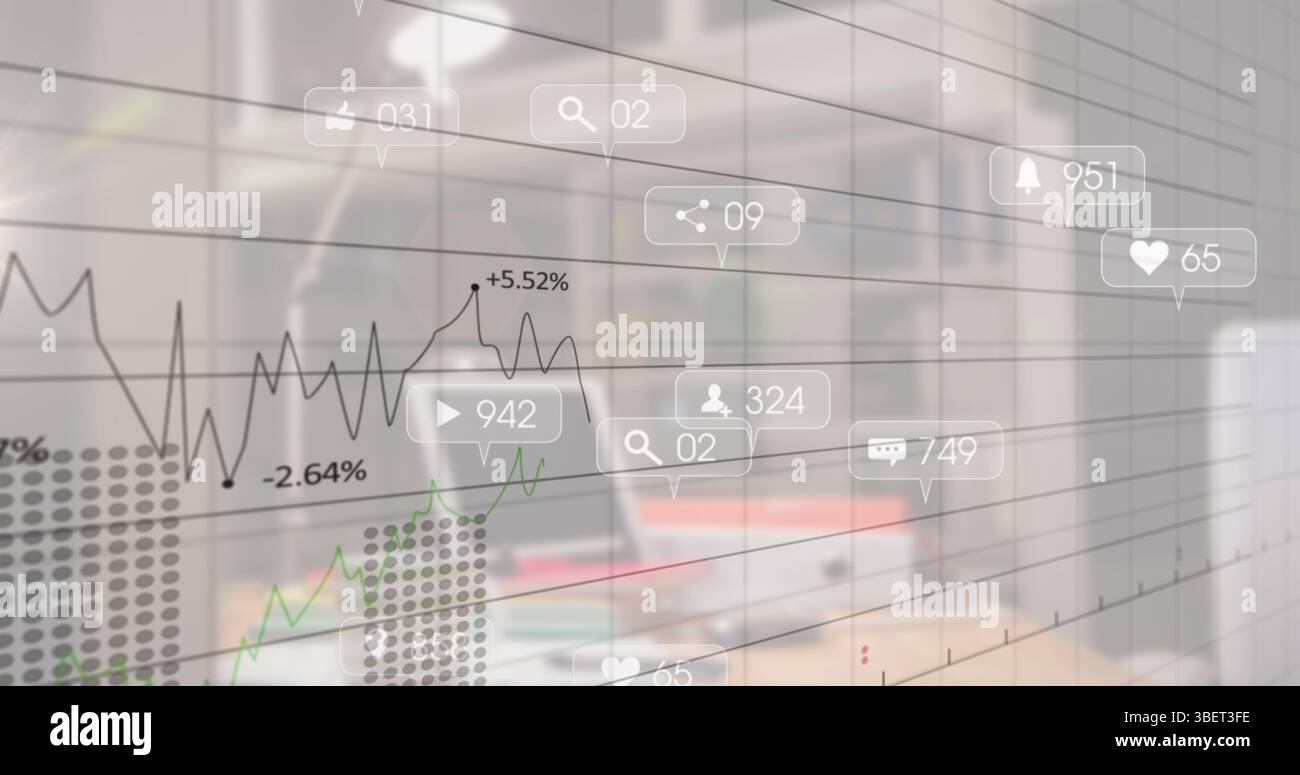 Image des connexions financières au bureau Banque D'Images