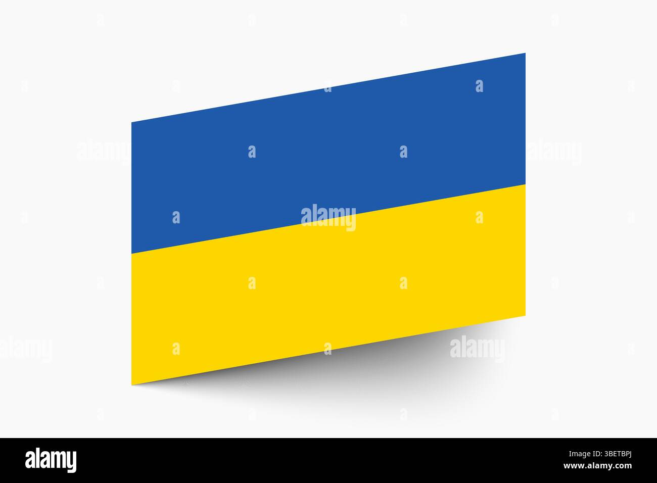 Drapeau de l'Ukraine. Drapeau de l'Ukraine couleurs officielles inclinées icône numérique illustration vectorielle design. Illustration de Vecteur