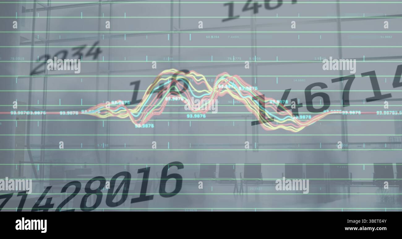 Image des connexions financières sur fond gris Banque D'Images