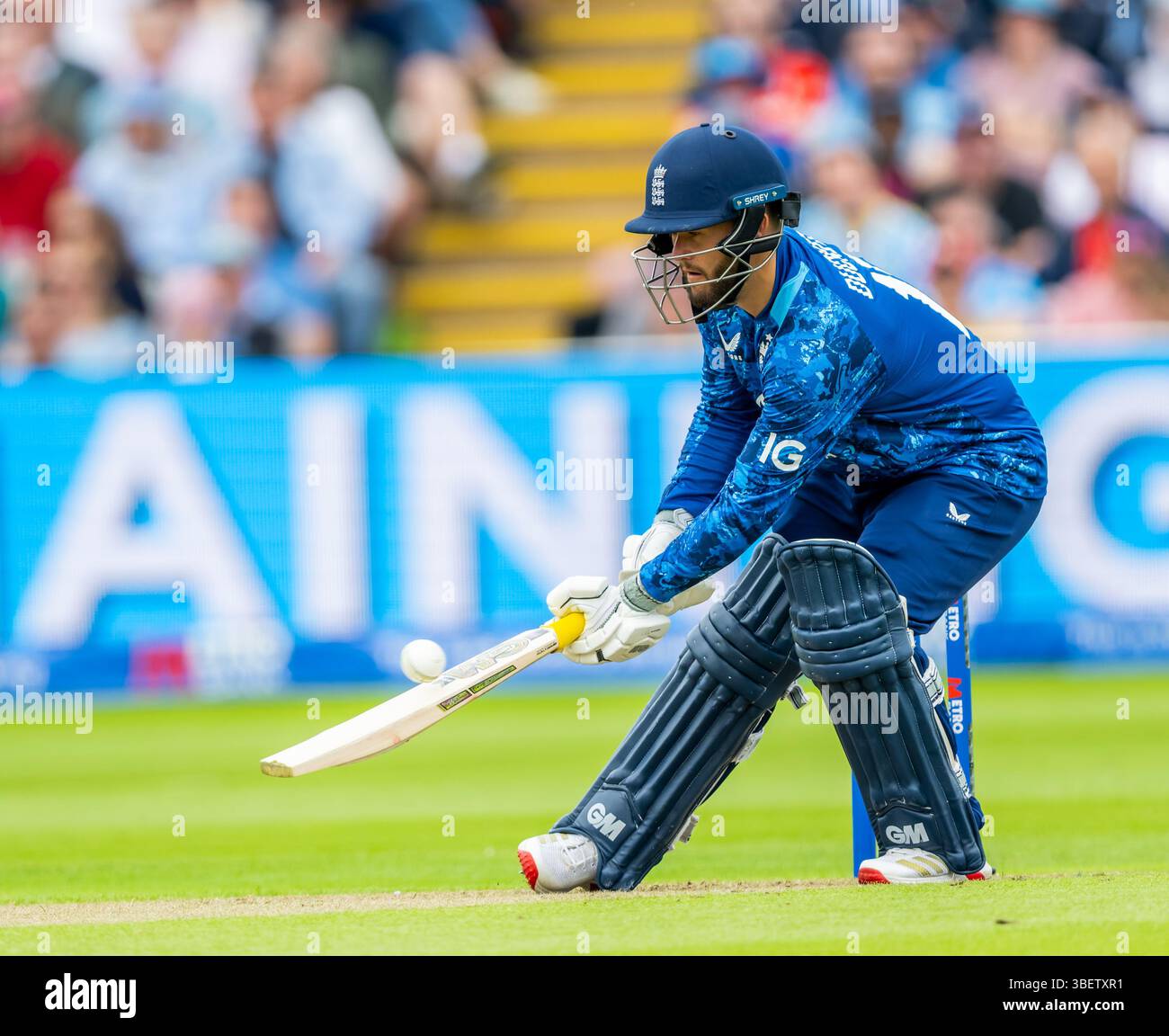 Ben Duckett battant pour l'Angleterre dans un match ODI de Metro Bank entre l'Angleterre et les Antilles. Banque D'Images