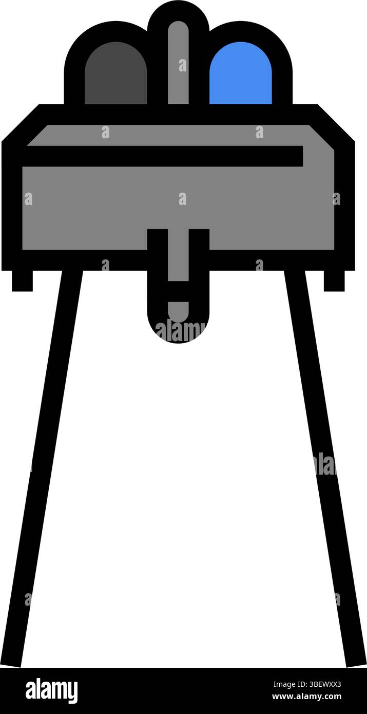 illustration vectorielle de l'icône de couleur du module de capteur infrarouge Illustration de Vecteur