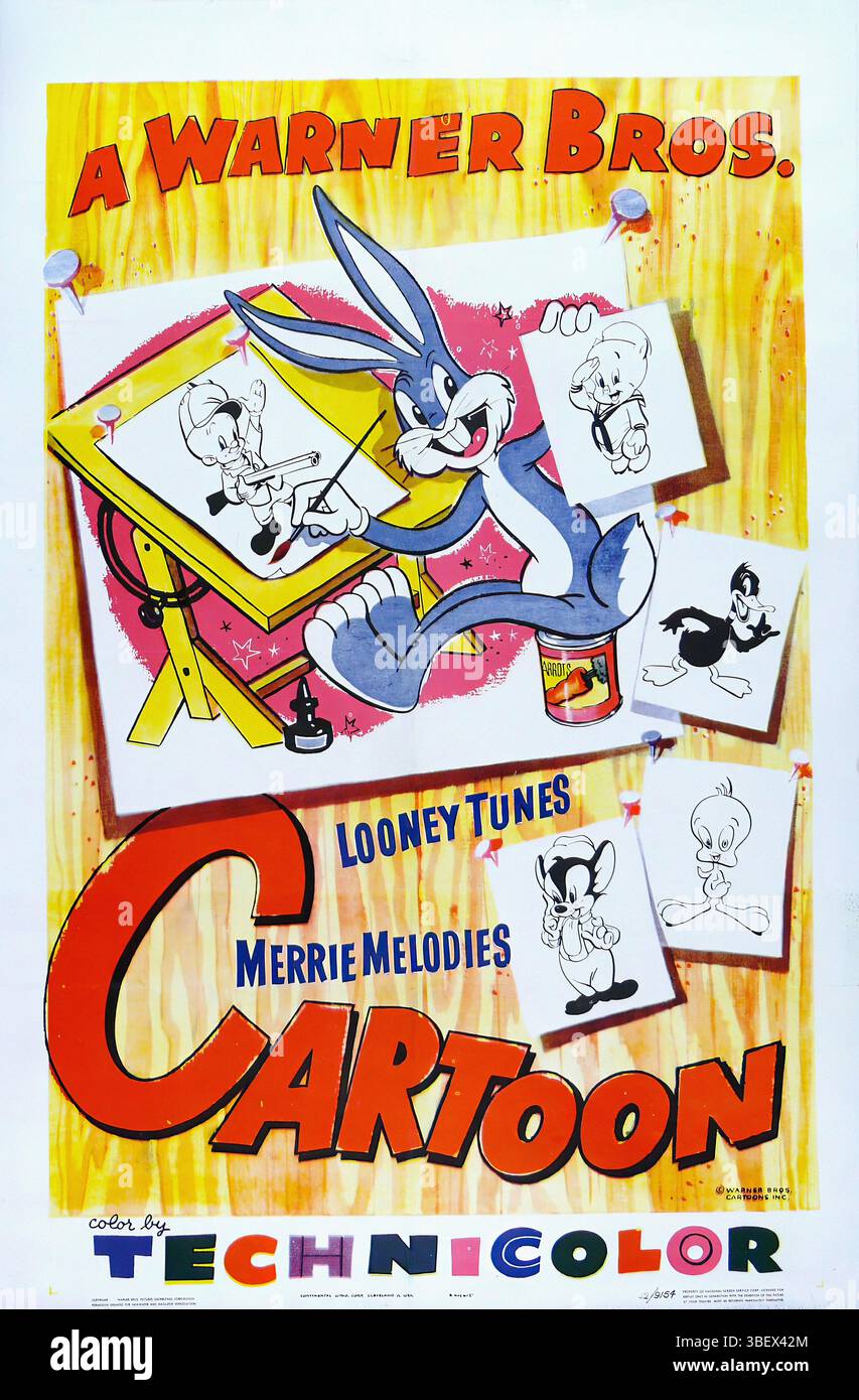 UN WARNER BROS. LOONEY TUNES MERRIE MELODIES CARTOON - affiche de film originale Banque D'Images
