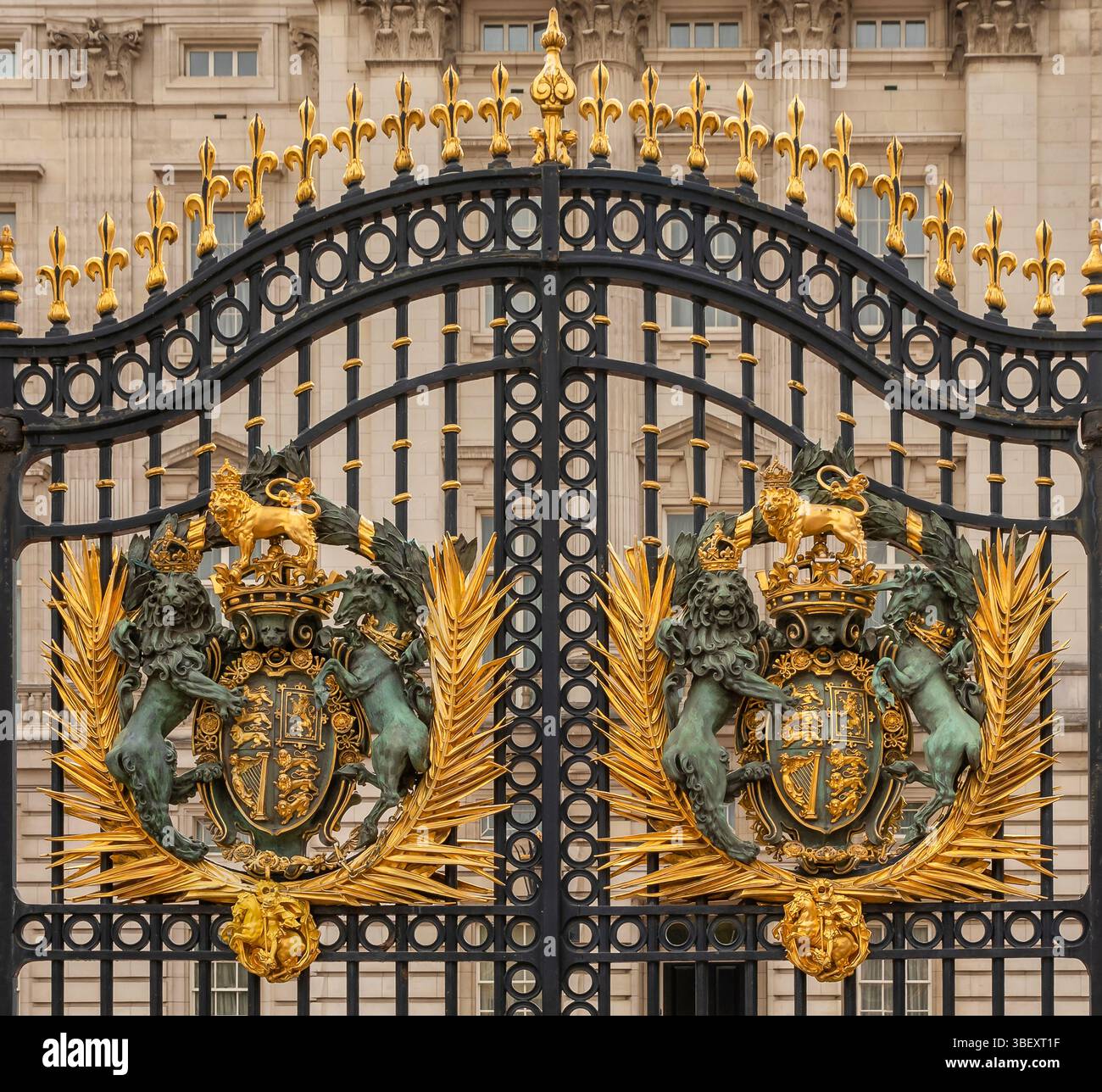 Buckingham Palace Gates Banque D'Images